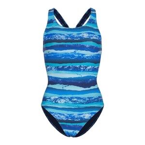 Sporti Wide Strap Blue Deepwater Racerback Competition Swimsuit